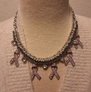 Breast cancer awareness necklace